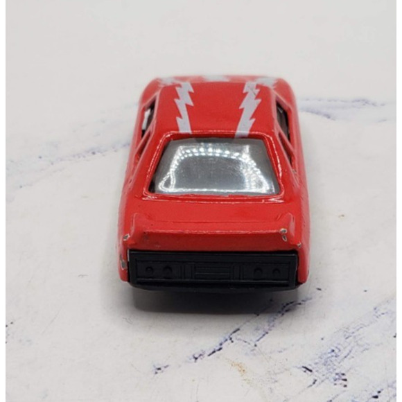 Vintage Collectible Speed Wheels Red Diecast Car With Silver Lighting Bolts - Picture 4 of 8